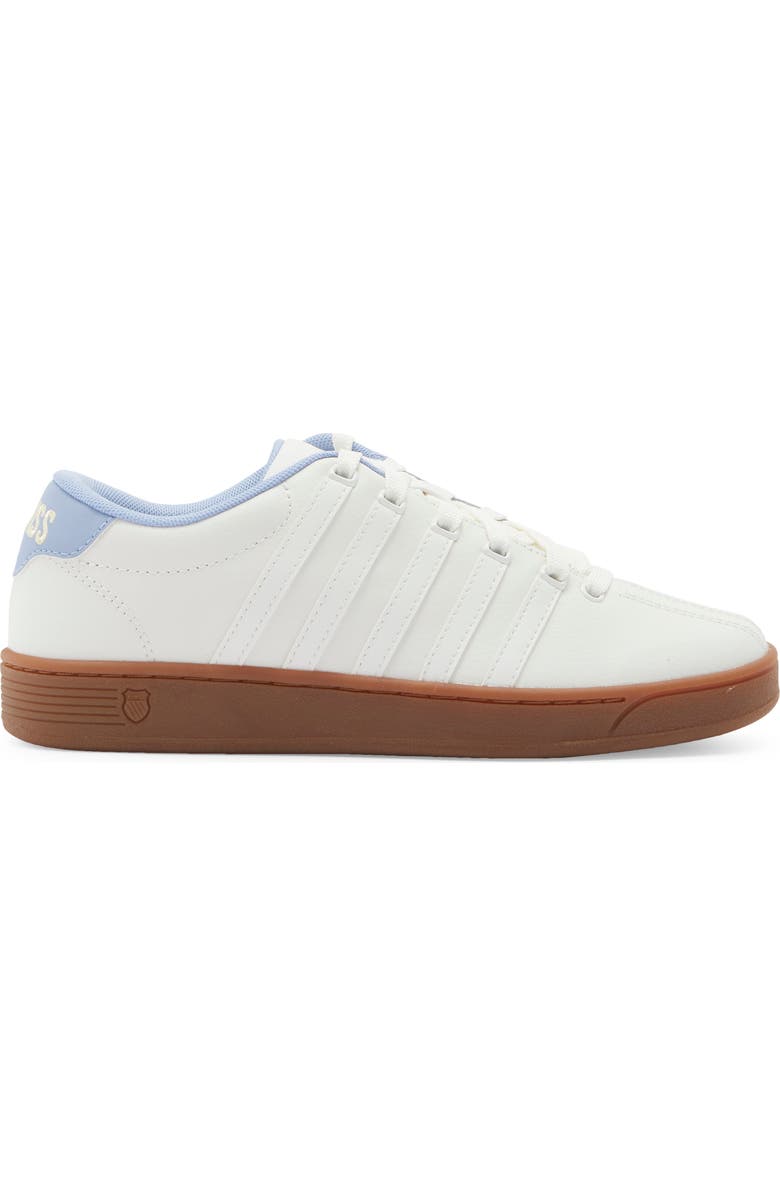 K-Swiss Court Pro II CMF Leather Sneaker, Alternate, color, Blanc/ Brunnera Blue/ Gum-M