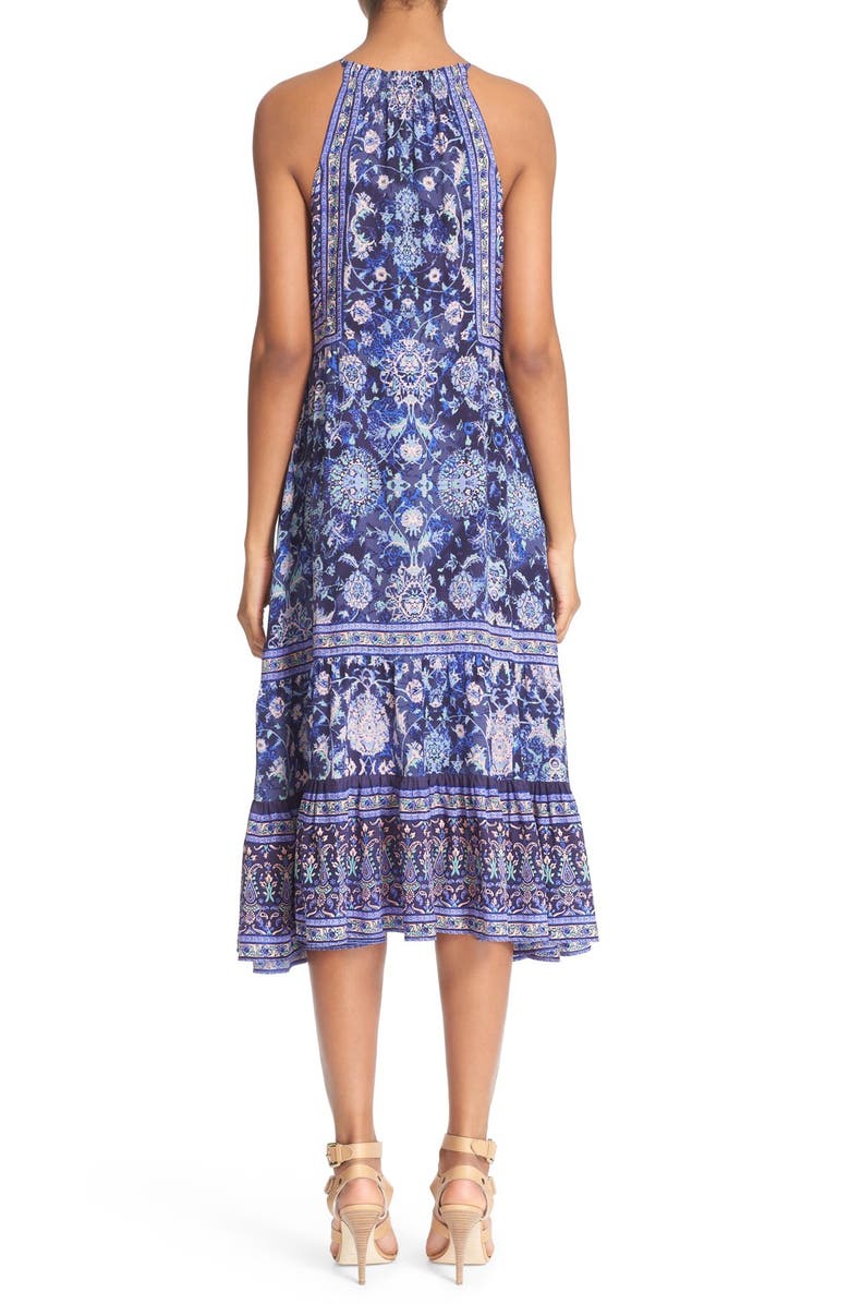 Rebecca Taylor 'Dreamweaver' Print Silk Midi Dress, Alternate, color, 