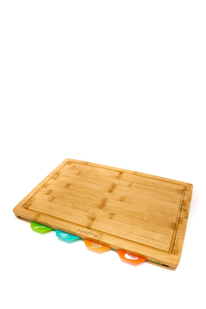 Bamboo 5-Piece Cutting Board Set, Alternate, color, BROWN
