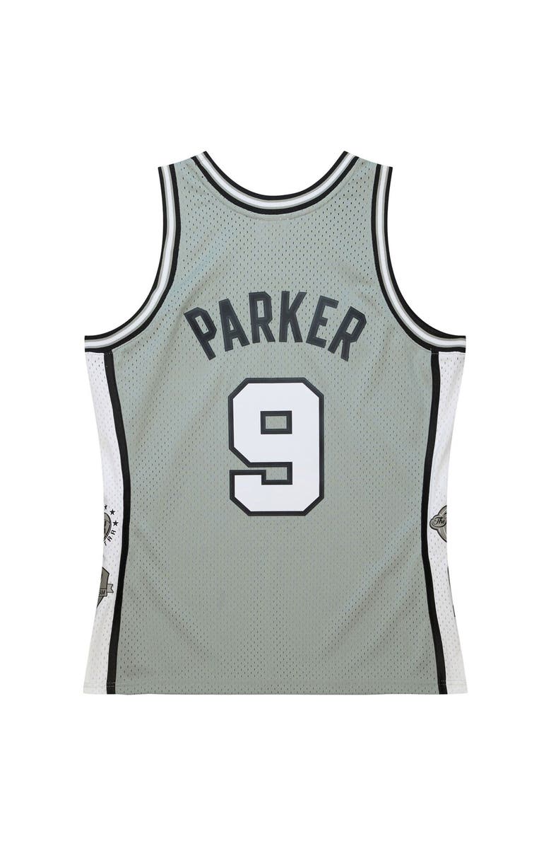 Mitchell & Ness Unisex Mitchell & Ness Tony Parker Gray San Antonio Spurs Hall of Fame Class of 2023 Throwback Swingman Jersey, Alternate, color, Gray