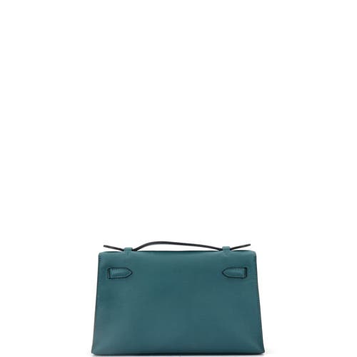 Pre-owned Hermes Hermes Kelly Pochette Swift In Blue