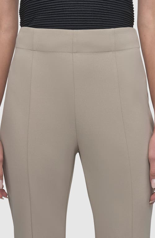 Dkny Wide Leg Scuba Pants In Pebble