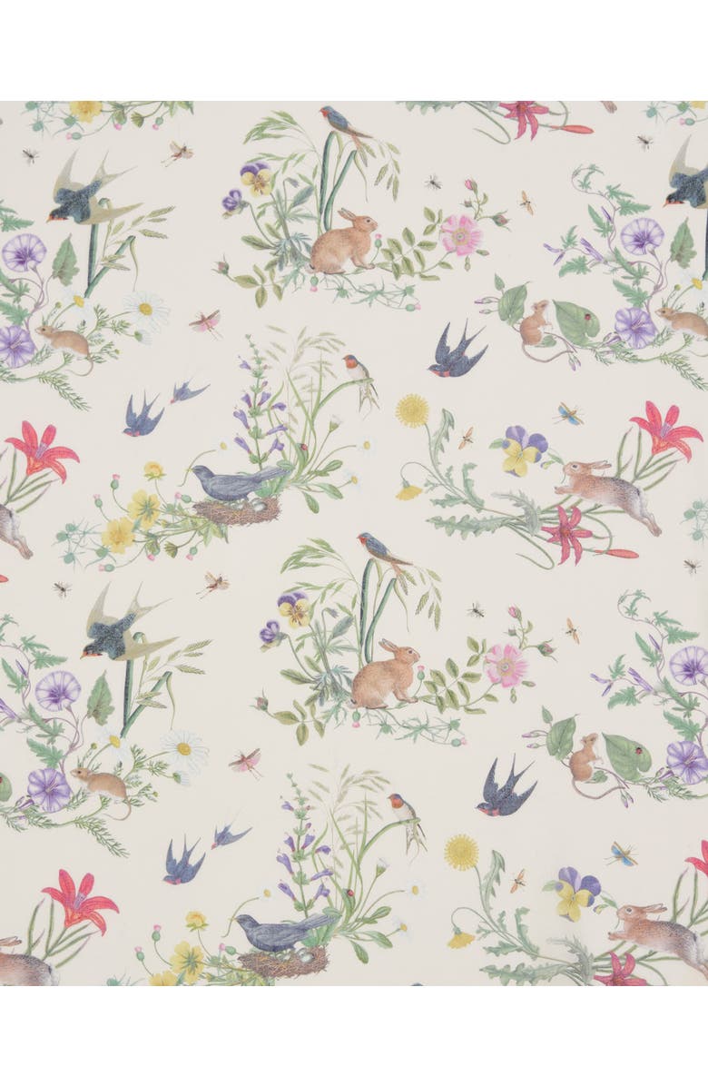 Fable England Bunny Toile Lightweight Scarf, Alternate, color, Cream