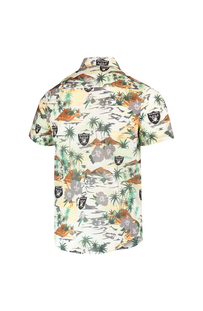 FOCO Men's FOCO Cream Las Vegas Raiders Paradise Floral Button-Up Shirt, Alternate, color, Cream