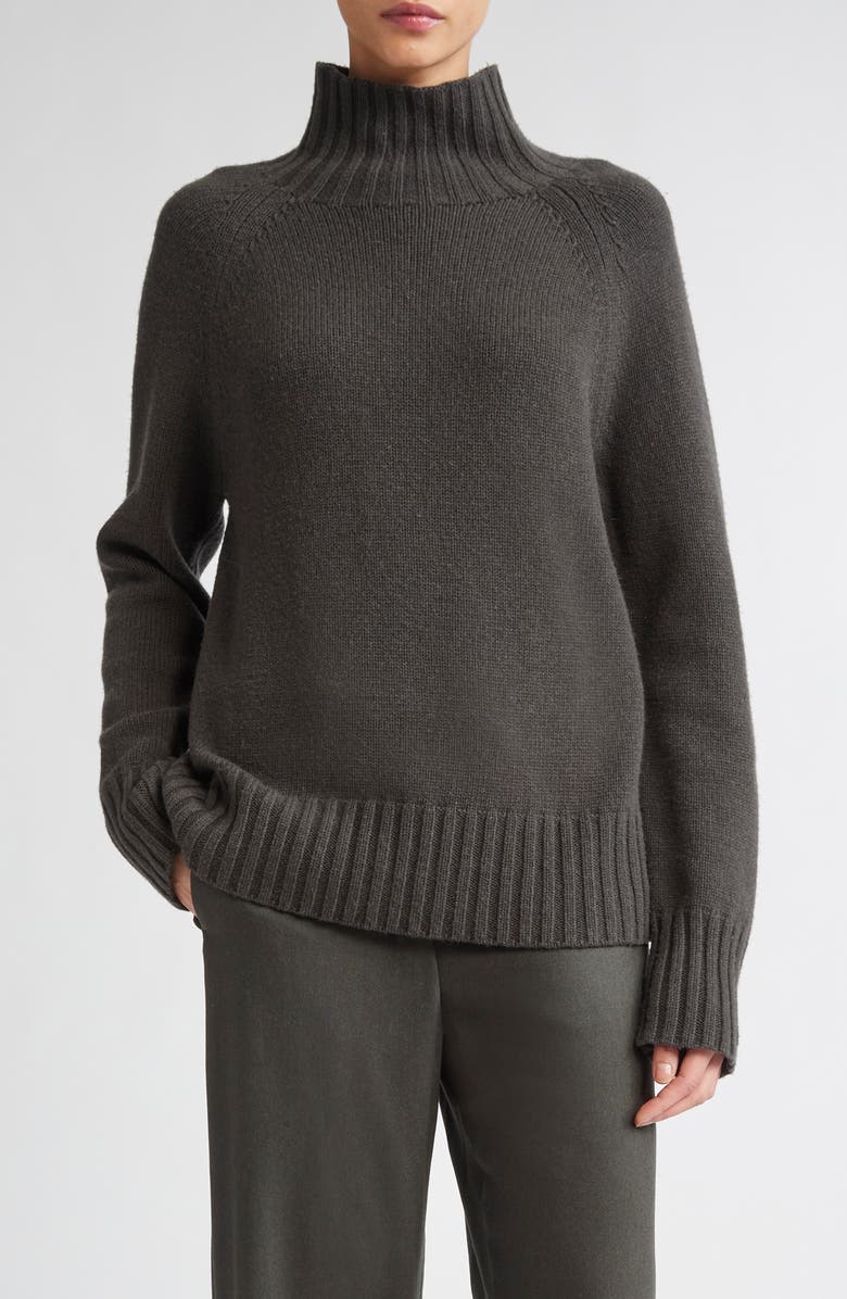 Max Mara Mantova Wool & Cashmere Mock Neck Sweater, Main, color, Green