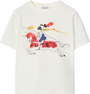 Burberry Girls' Watercolour Knight Cotton T-shirt