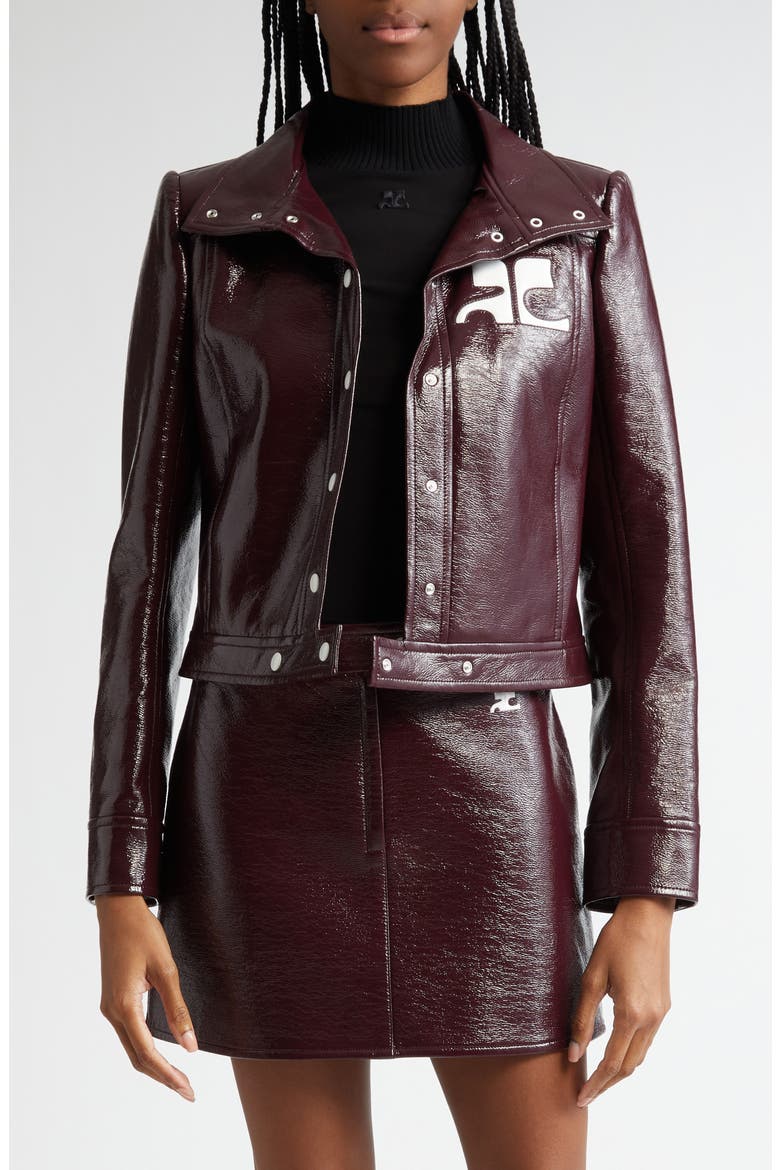 Re-Edition Vinyl Jacket, Main, color, BURGUNDY