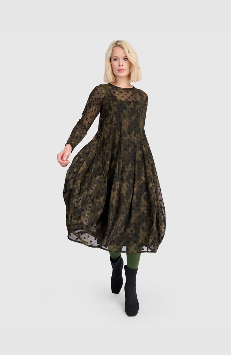 Alembika Bramble Mesh Cocoon Dress, Main, color, Antique