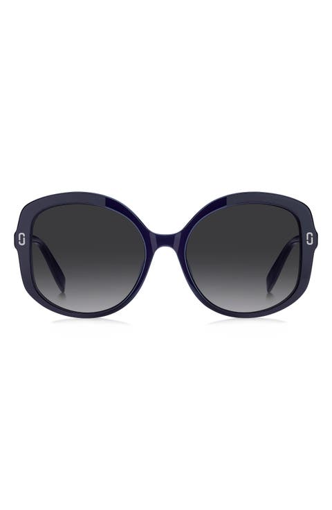 56mm Gradient Round Sunglasses