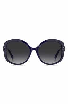 56mm Gradient Round Sunglasses