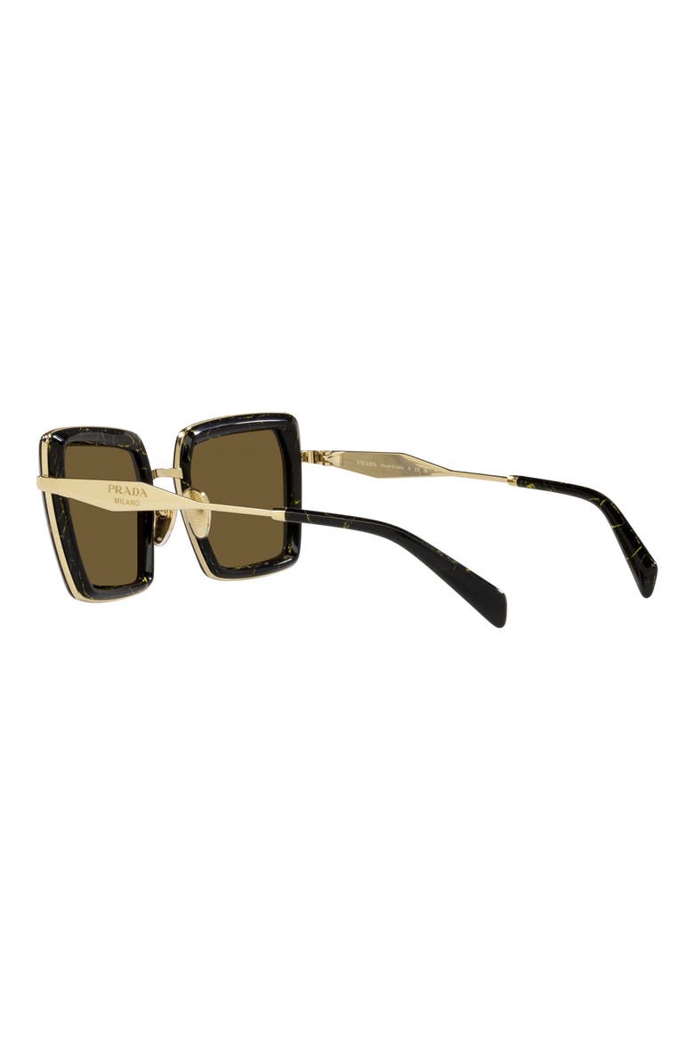 52mm Square Sunglasses, Alternate, color, DARK BROWN