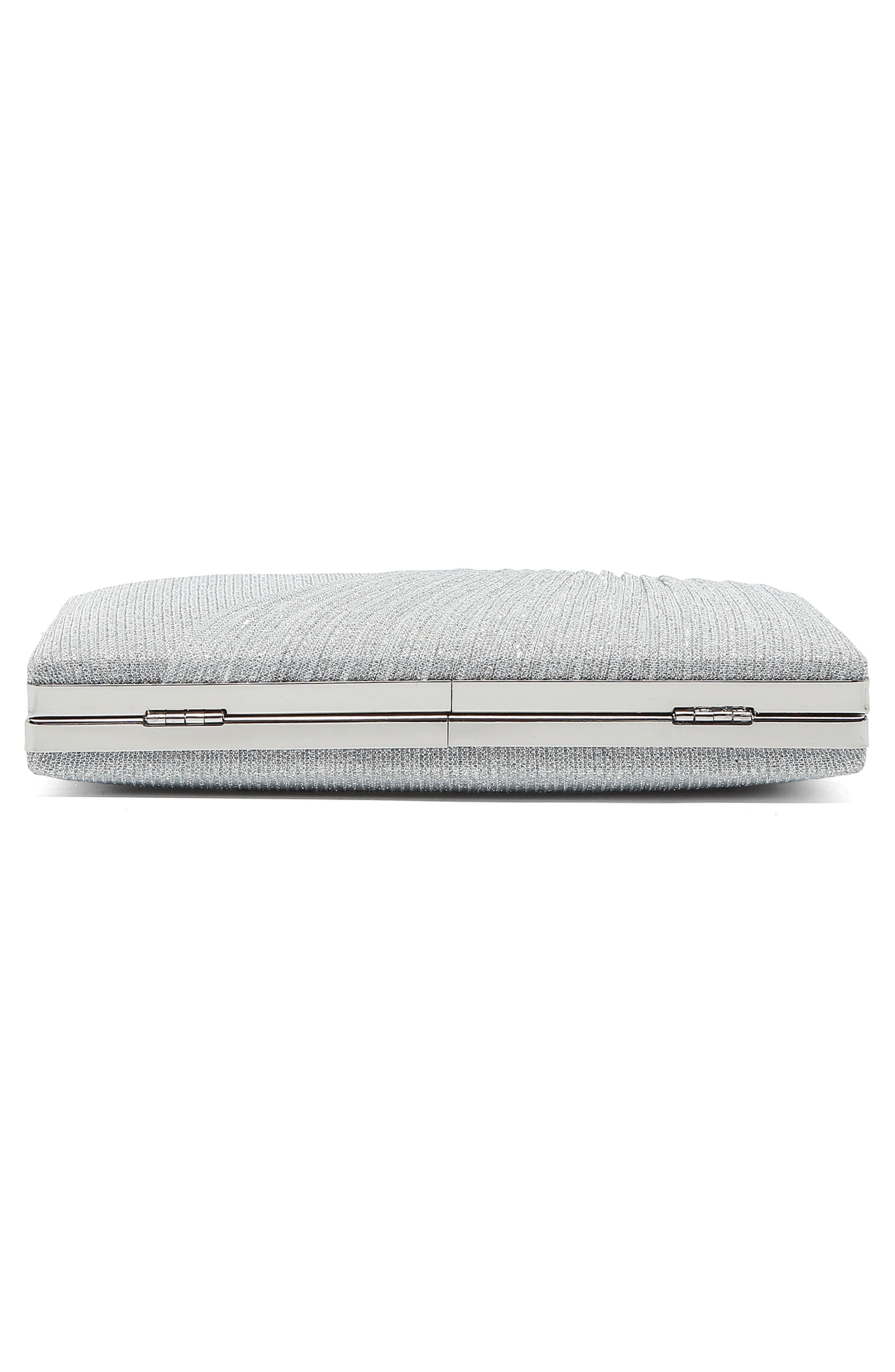 Suzie Glitter Clutch, Alternate, color, SILVER
