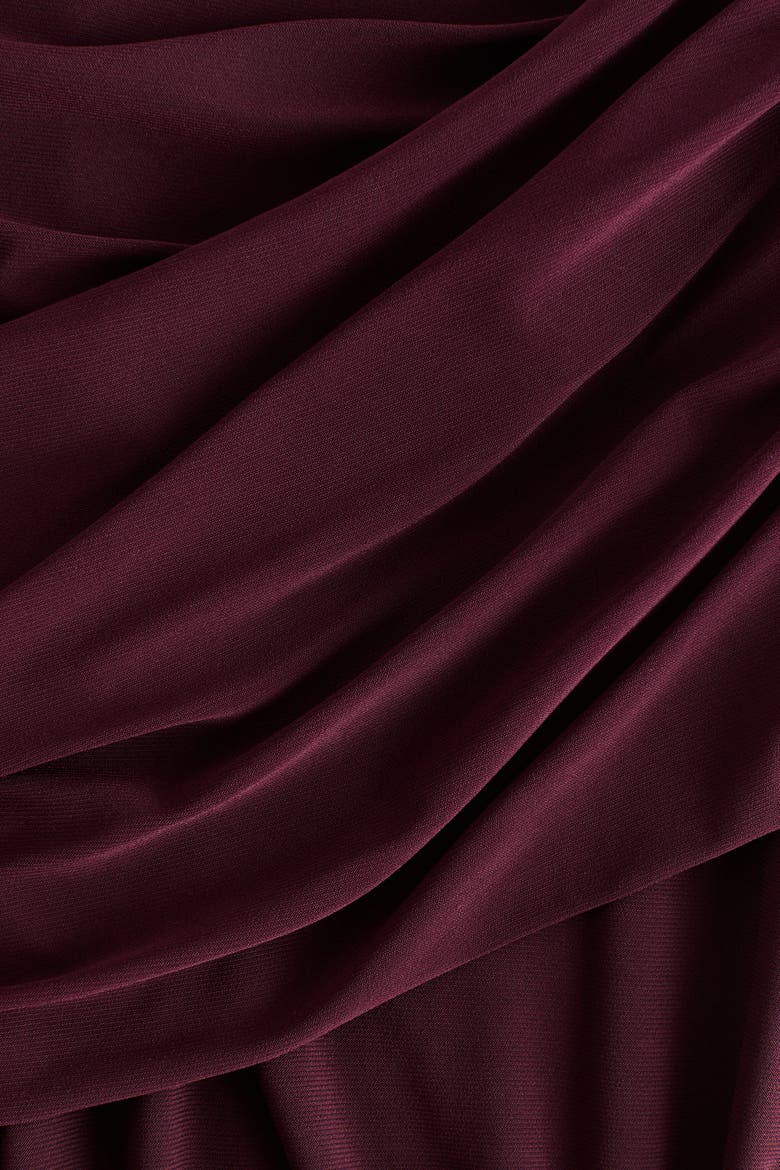Draped Jersey Trousers, Alternate, color, Burgundy