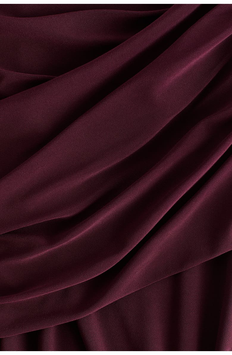 H&M Draped Jersey Trousers, Alternate, color, Burgundy