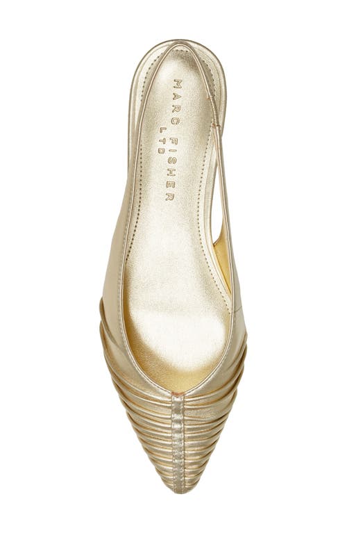 Marc Fisher Ltd Dalatee Slingback Pointed Toe Flat In Gold
