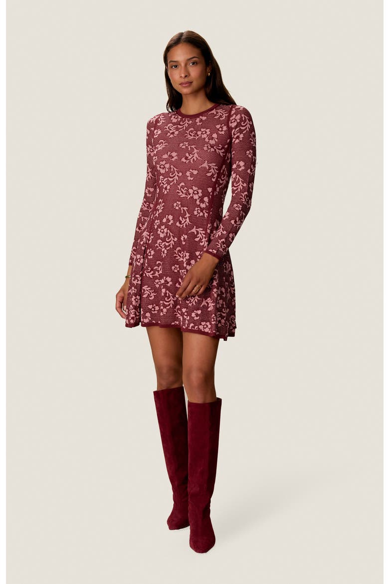 Daleney Jacquard Sweater Dress, Alternate, color, Cotto/Blush