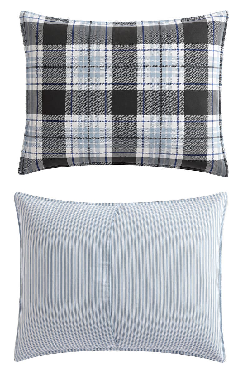 Eddie Bauer Lewis Plaid Comforter and Sham Set, Alternate, color, Atlantic