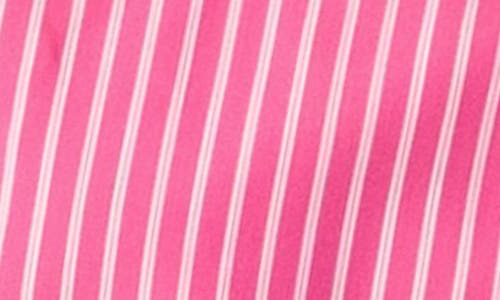 English Factory Stripe Balloon Sleeve Shirt In Fuchsia