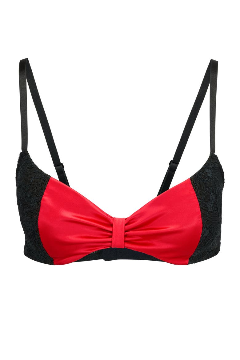 Eira Push Up Demi Bra, Alternate, color, Dark red