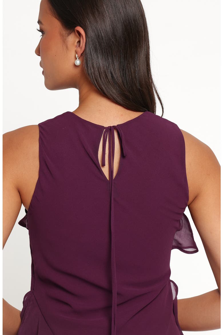 Oriella Ruffle Maxi Dress, Alternate, color, PLUM