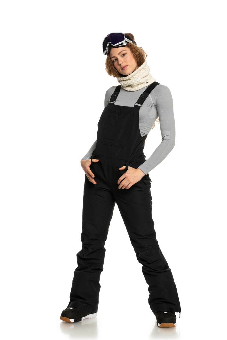 Rideout Insulated Water Repellent Snow Bib, Alternate, color, TRUE BLACK