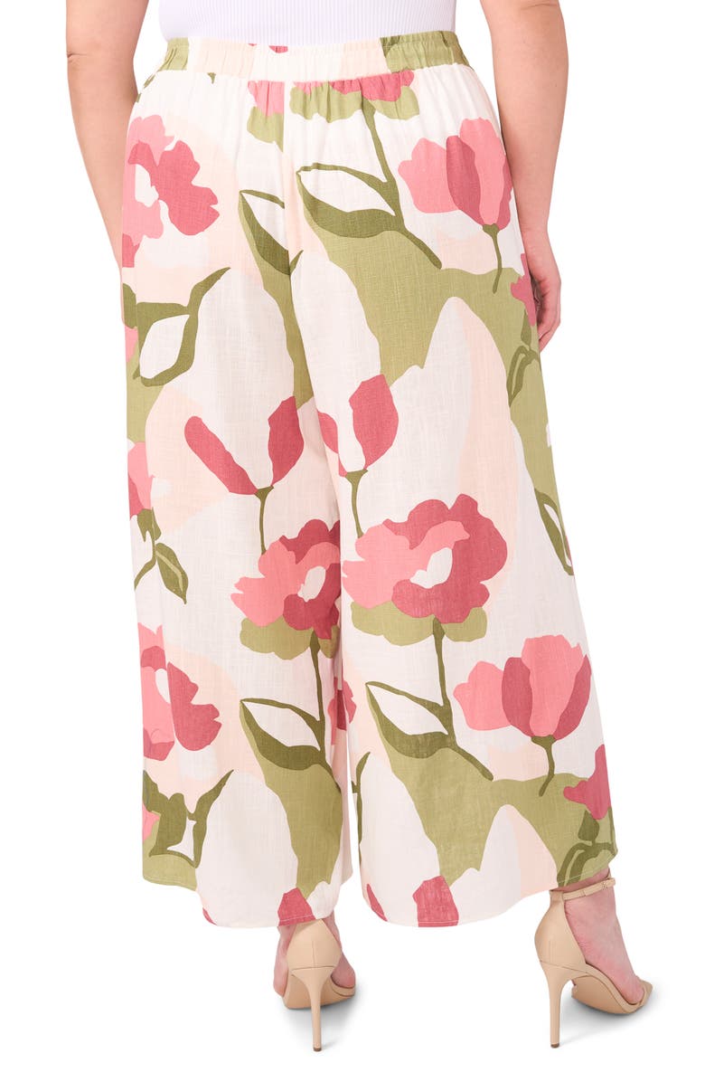 Vince Camuto Floral Print Drawstring Pants, Alternate, color, 