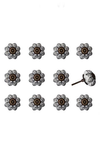 Kinetic 12-pack Knobs In Wavy Black White Line