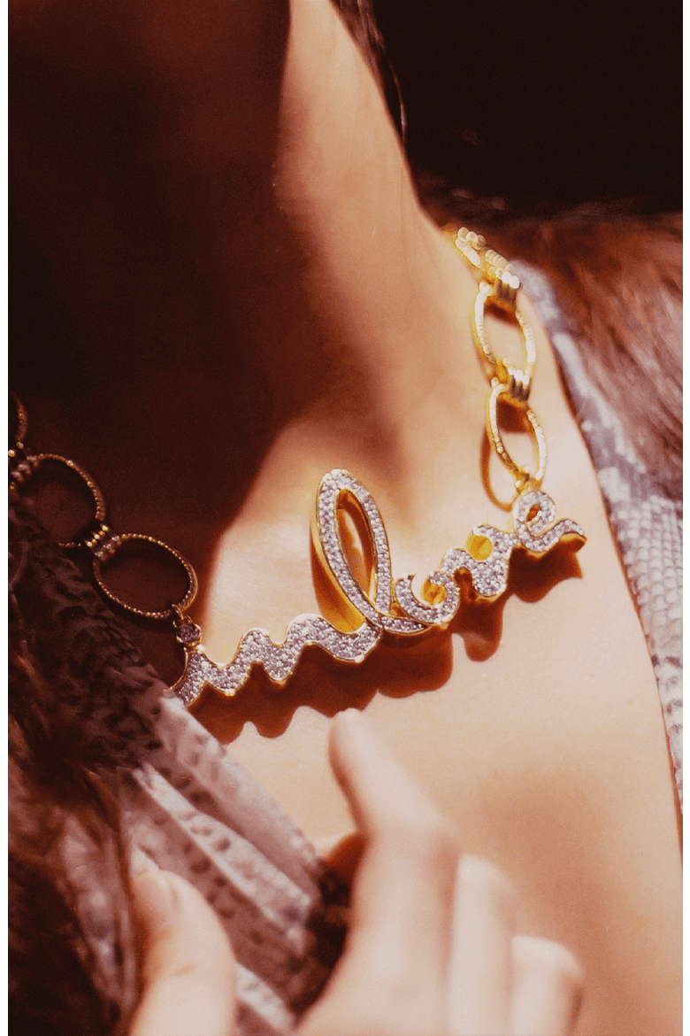 The Glistening Desert Necklace, Alternate, color, Gold / Peach