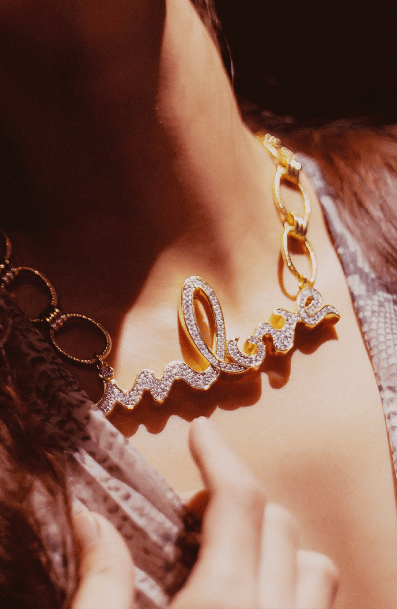 Samantha Siu - New York The Glistening Desert Necklace, Alternate, color, Gold / Peach