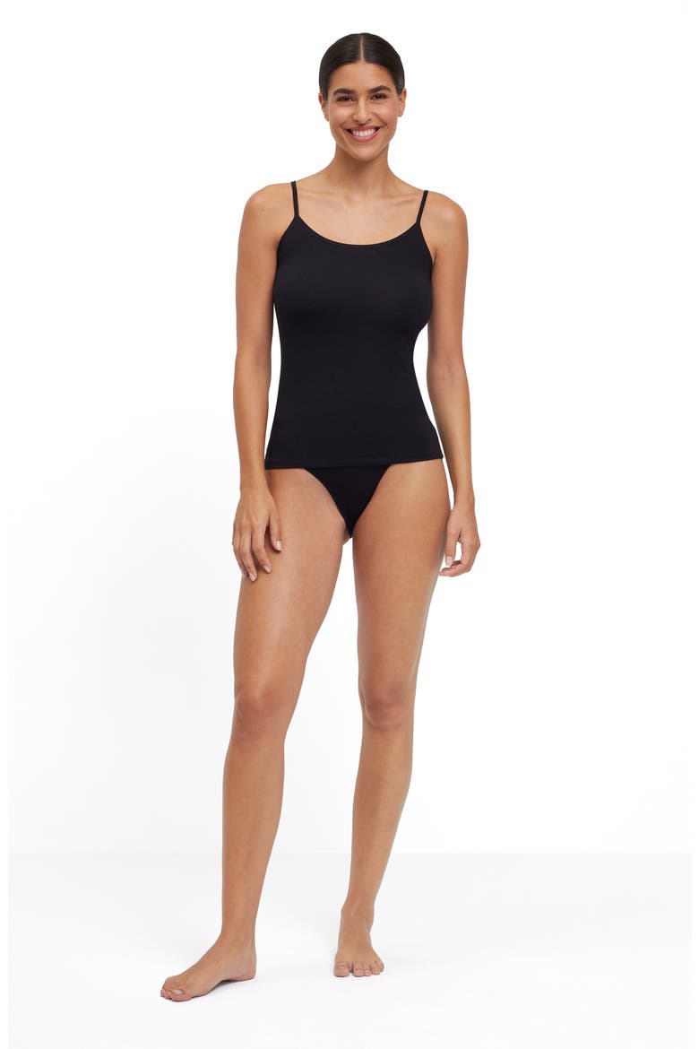 Daily Climate Cotton Blend Camisole, Alternate, color, BLACK