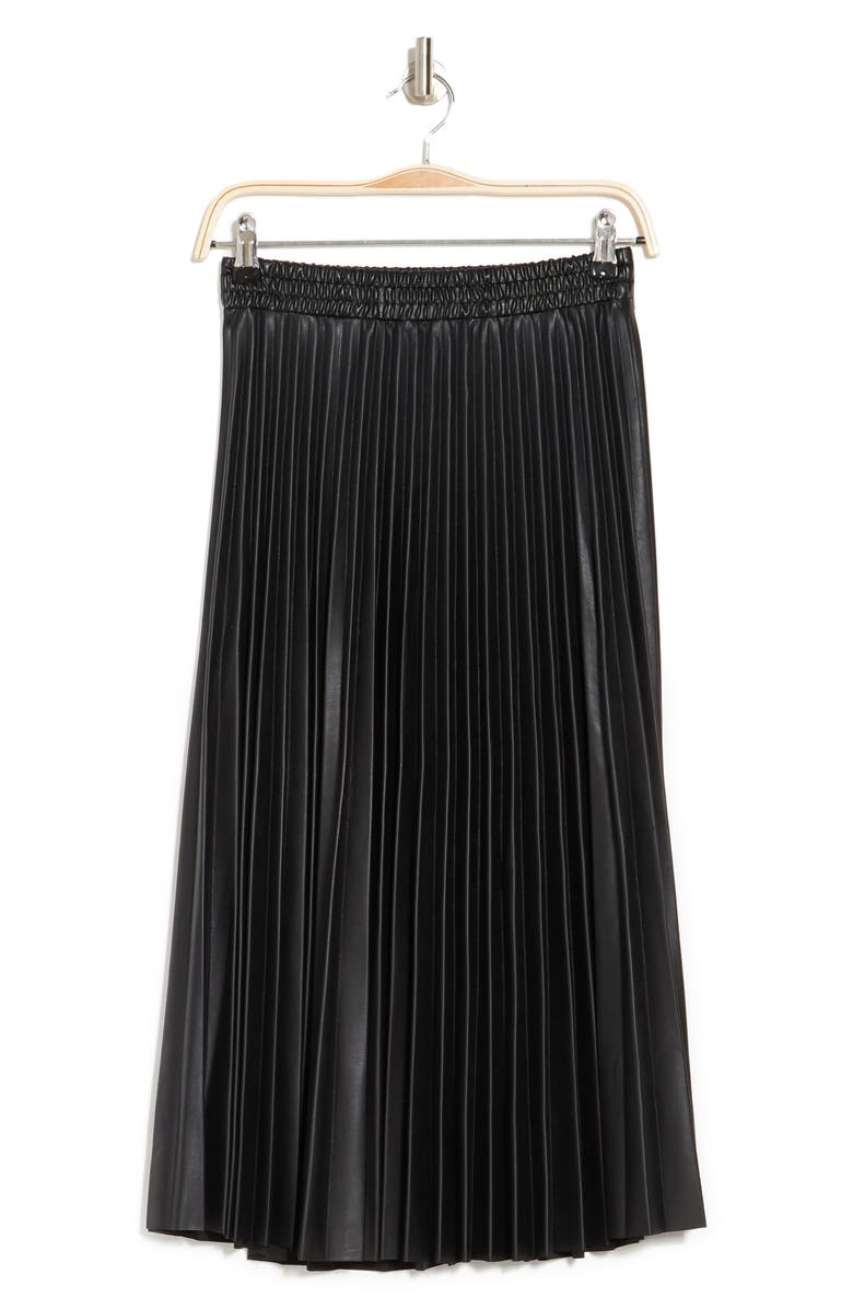 MAX STUDIO Pleated Midi Skirt, Alternate, color, Black