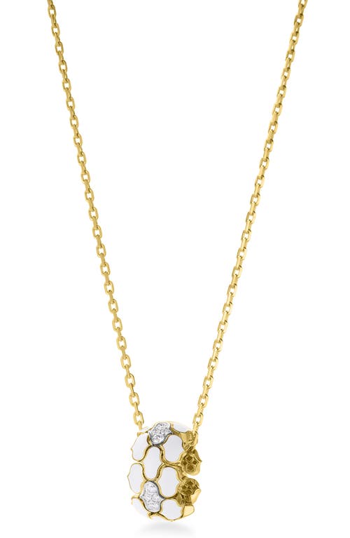 Roberto Coin Cobra Diamond & Enamel Rondelle Necklace In Gold