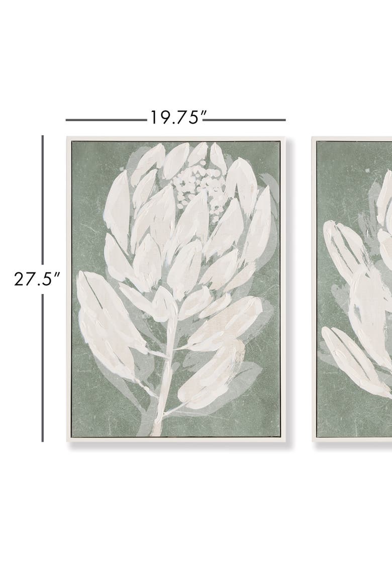 Protea Triptych Hand-Embellished Giclees Wall Art Set of 3, Alternate, color, Beige
