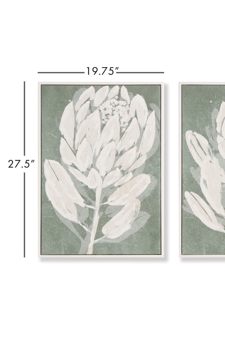 Napa Home & Garden Protea Triptych Hand-Embellished Giclees Wall Art Set of 3, Alternate, color, Beige