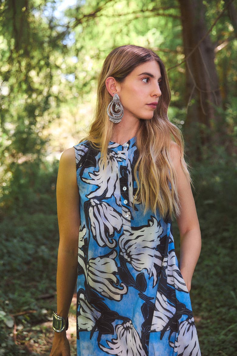 Devina Dress, Alternate, color, Blue Hana