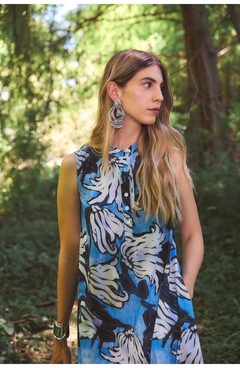 Ro's Garden Devina Dress, Alternate, color, Blue Hana