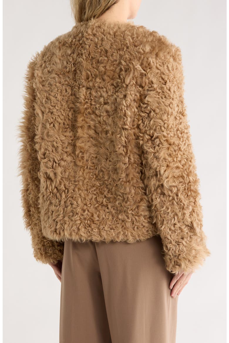 Sabrina Genuine Shearling Coat, Alternate, color, LIGHT BROWN