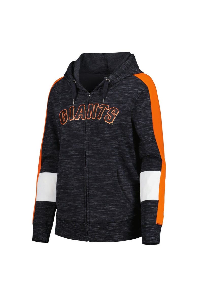 Women's New Era Black San Francisco Giants Colorblock Full-Zip Hoodie, Alternate, color, Black