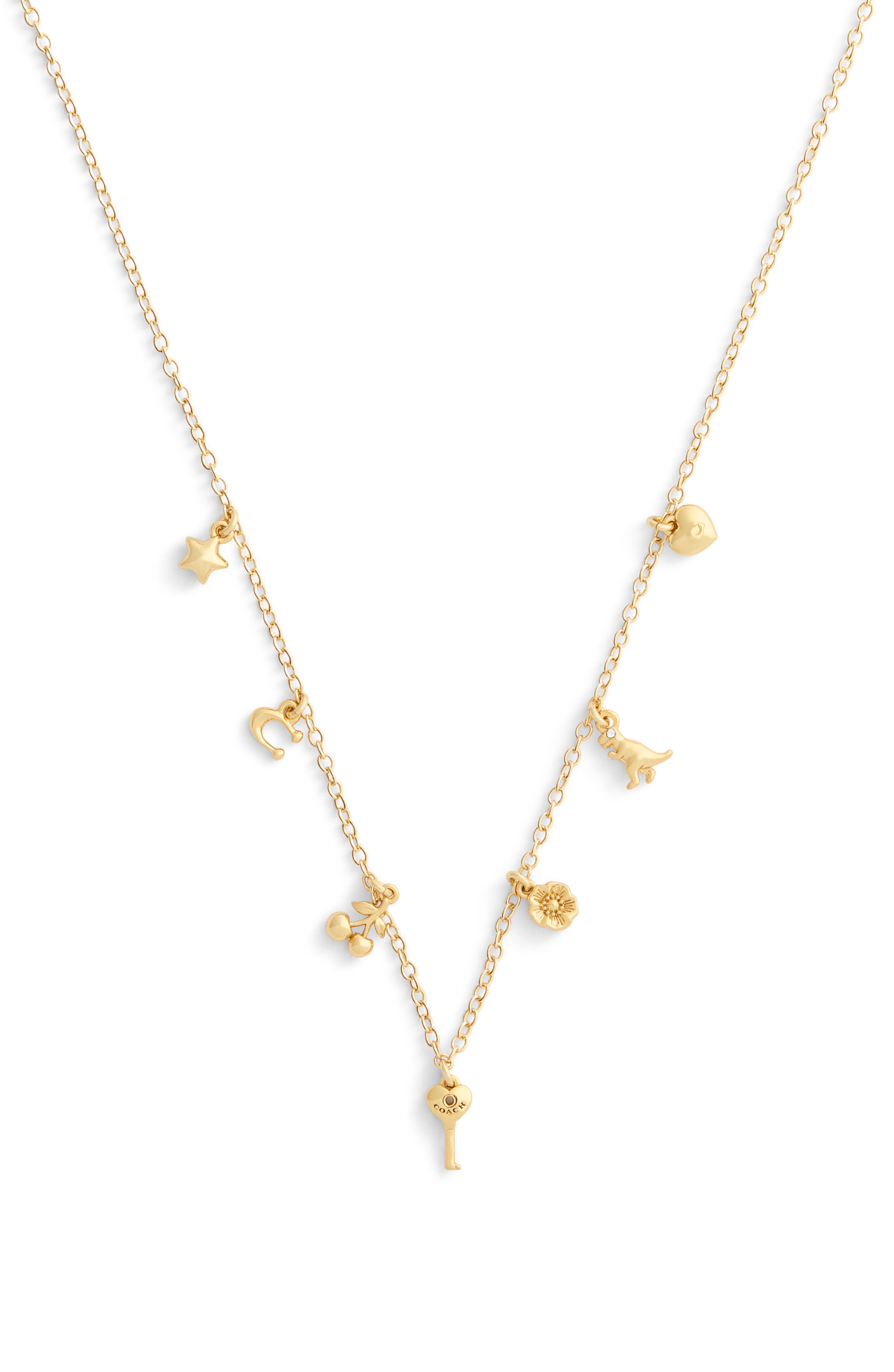 COACH Classic Mini Charm Necklace