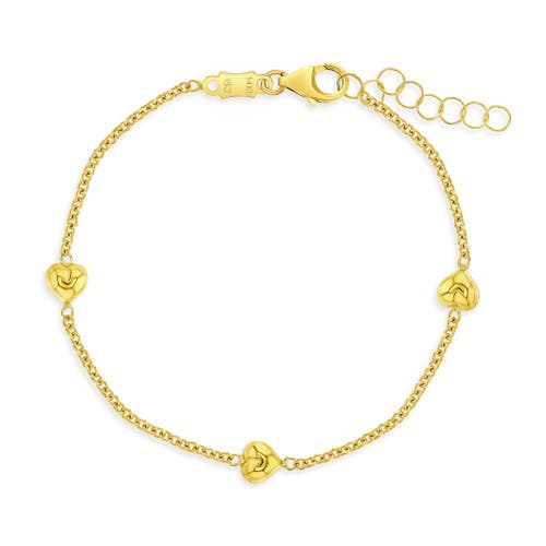In Season Jewelry 14k Puffed Heart Little Bracelet In Gold