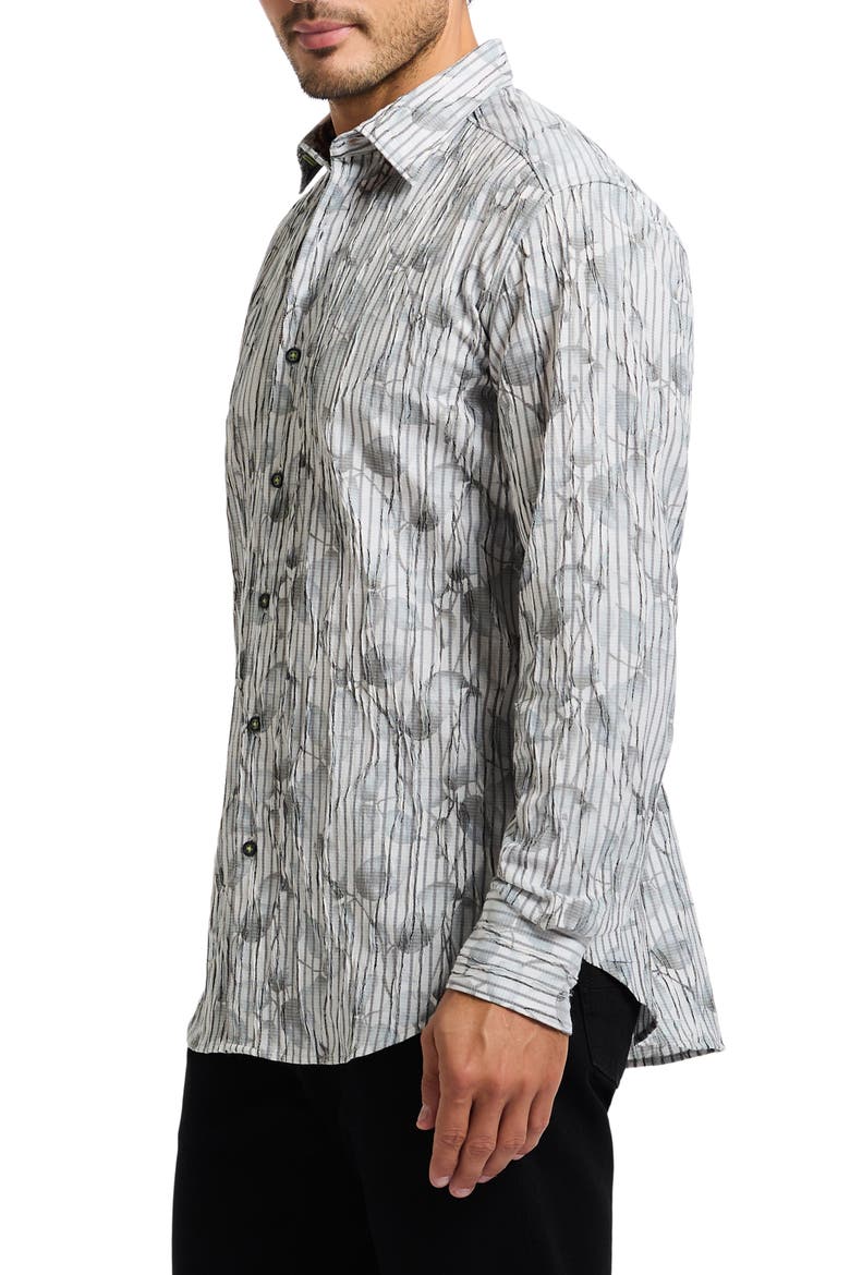 Lagos Long Sleeve Cotton Blend Button-Shirt, Alternate, color, OLIVE