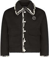 SAINT PERRY Stud And Pearls Embellished Jacket