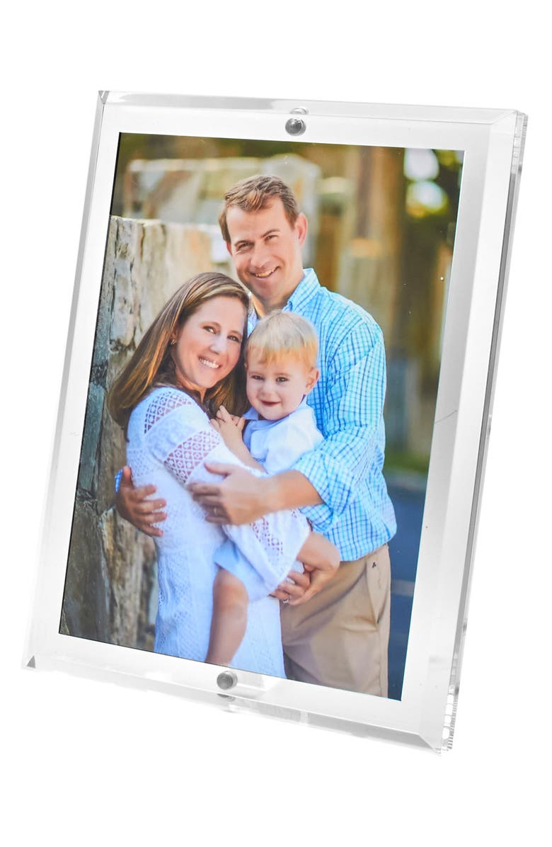 Tara Wilson Designs Beveled 4 x 4-Inch Picture Frame, Alternate, color, Clear