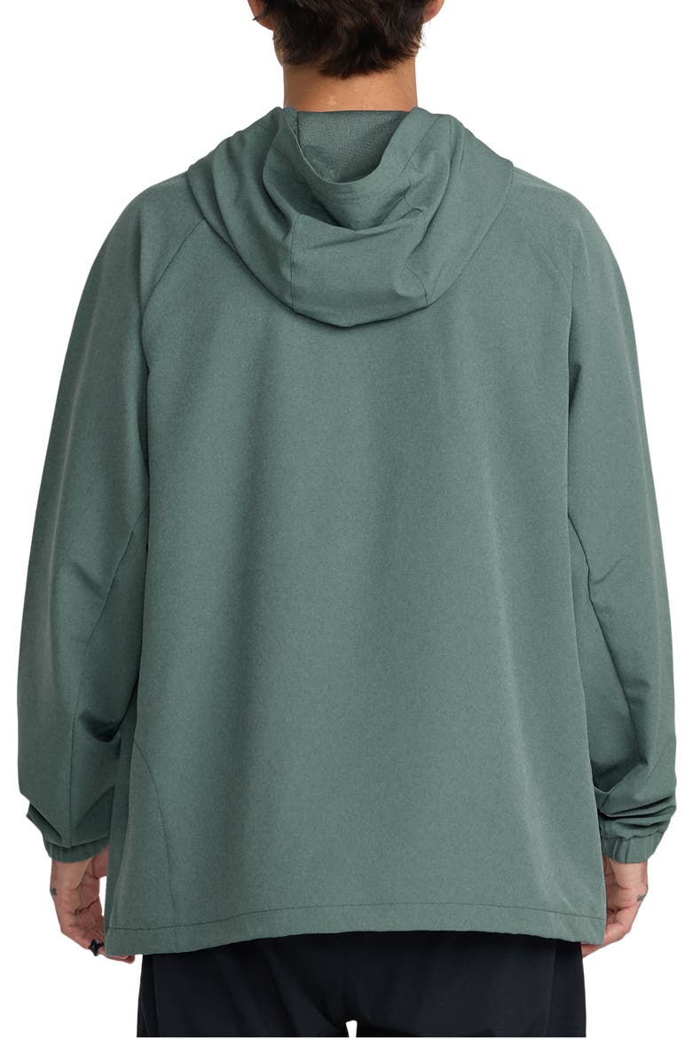 Canyon Water Repellent Quarter Zip Hoodie, Alternate, color, BALSAM GREEN