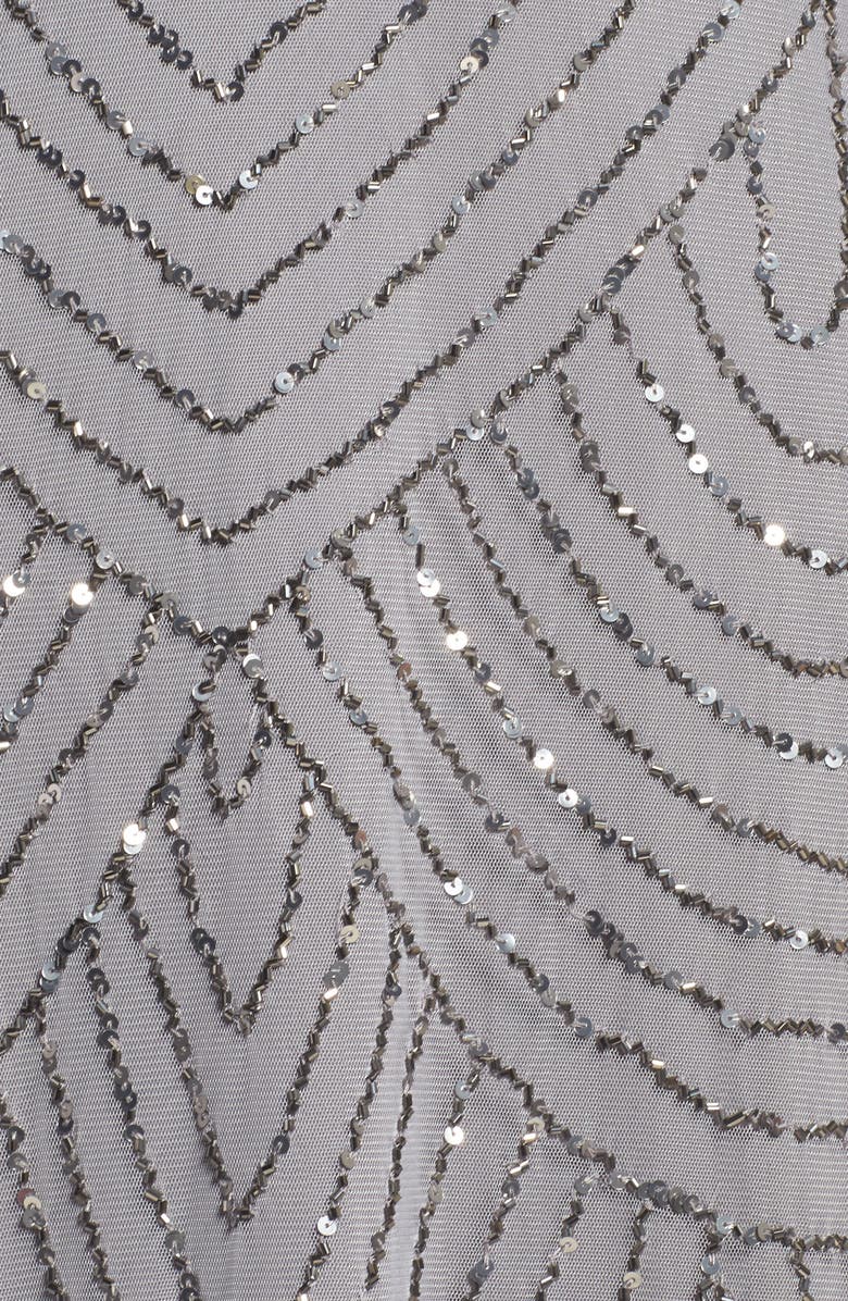 Adrianna Papell Embellished Blouson Gown, Alternate, color, 