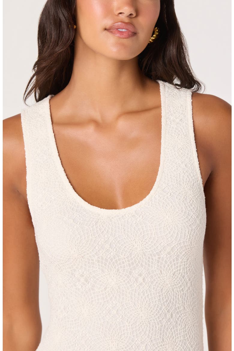 Freida Lace Asymmetrical Hem Dress, Alternate, color, CREAM