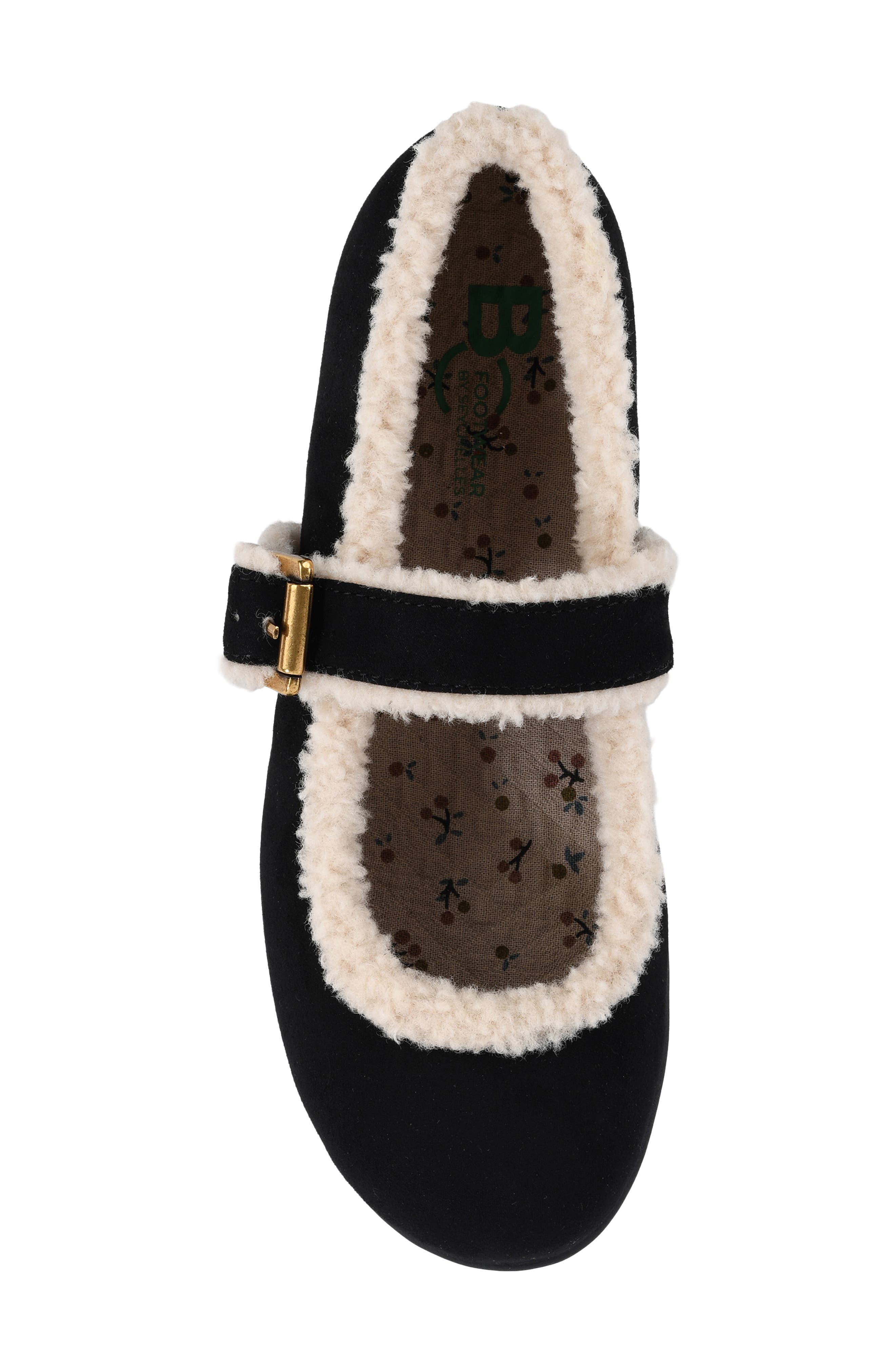 Adorable Faux Shearling Slipper, Alternate, color, BLACK