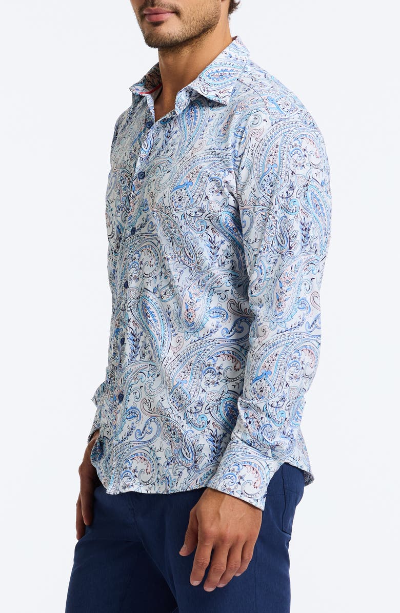 Robert Graham Muir Classic Fit Paisley Knit Button-Up Shirt, Alternate, color,