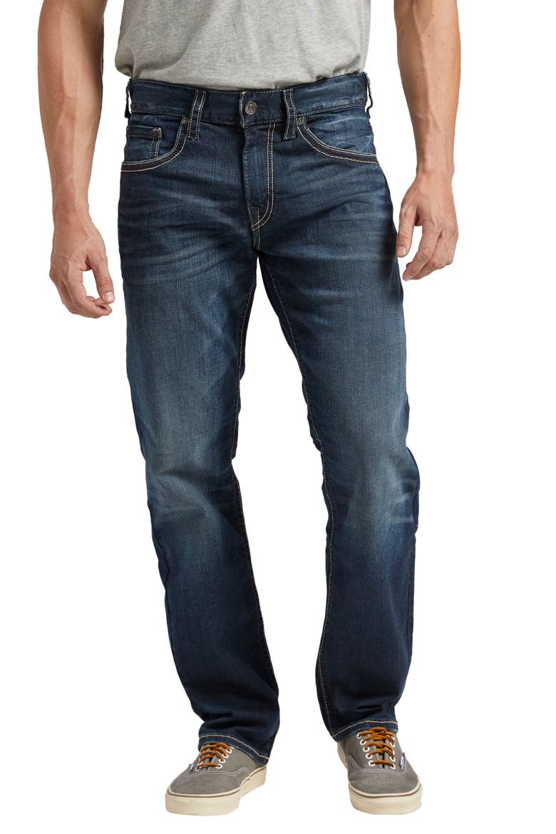 Eddie Relaxed Fit Straight Leg Jeans, Main, color, INDIGO