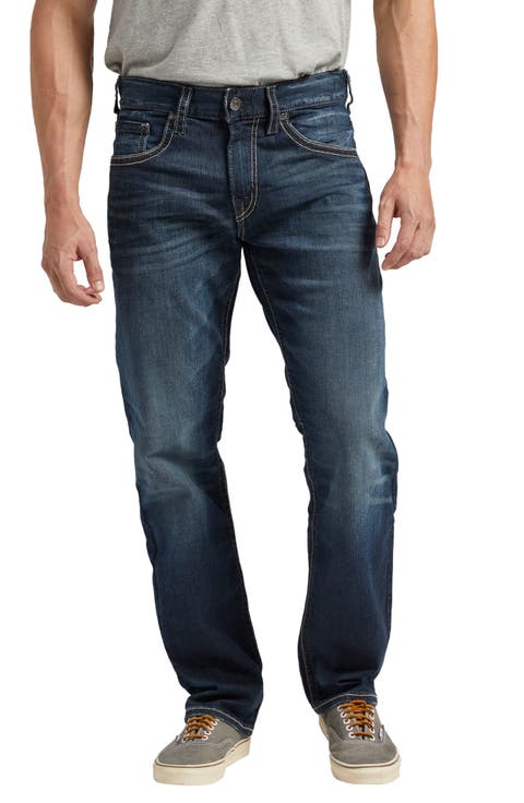 Eddie Relaxed Fit Straight Leg Jeans (Indigo)